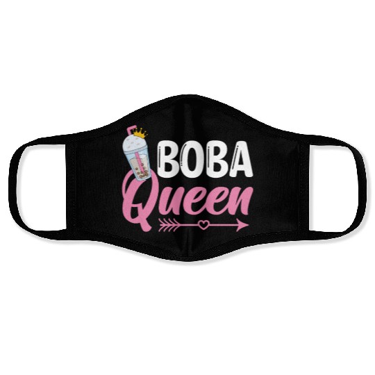 Boba Queen Bubble Tea Lover Boba Tea Drinker Face Masks