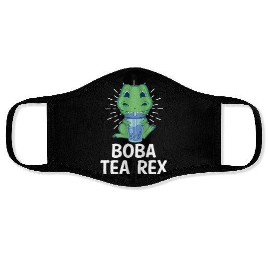 Boba Tea Rex Bubble Tea Lover Boba Tea Drinker Face Masks