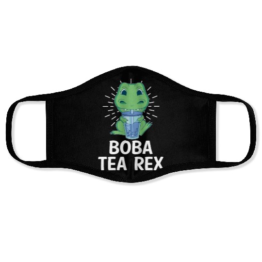 Boba Tea Rex Bubble Tea Lover Boba Tea Drinker Face Masks