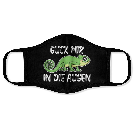 Cute chameleon animal lover Face Masks