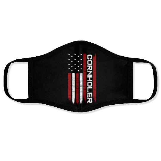 Cornhole Usa Flag Cornholer Bean Bag Game Face Masks