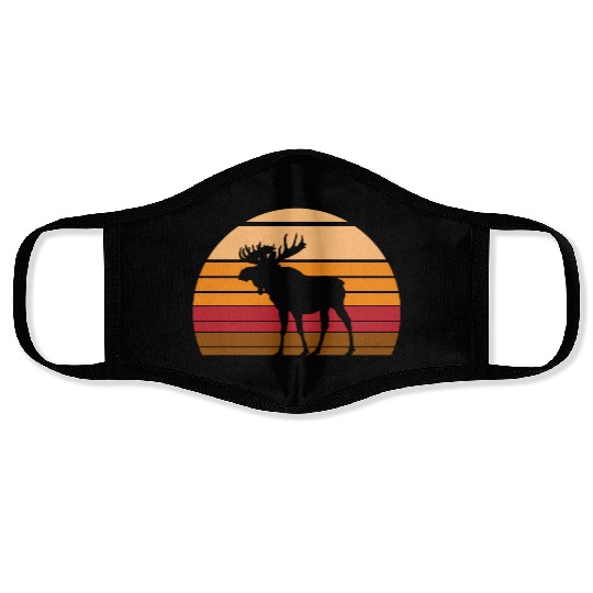 Moose Sunset Animal Face Masks