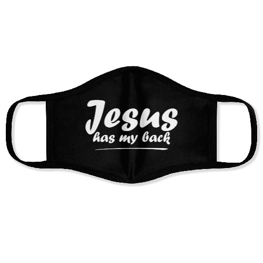 Jesus Has My Back Face Masks