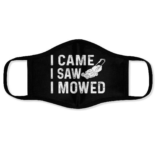 Great Lawn Mower Costume Cutting Grass Face Masks