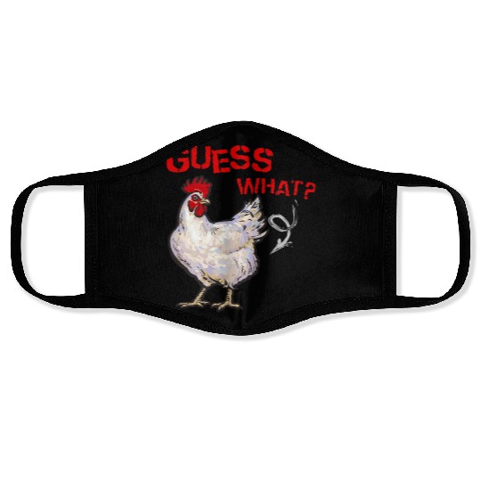 Funny Guess What Chicken Butt Farmer Chicken Buffs Face Masks