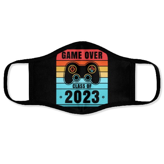 Game Over Class Of 2023 Face Masks Students Funny 2023