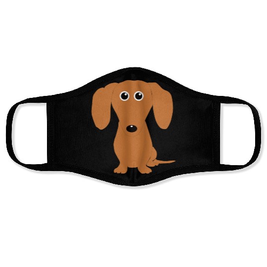I Love My Dachshund Dog Love Gift 1 Face Masks