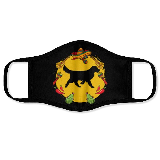 Cinco De Mayo Funny Golden Retriever Dog Lover Face Masks