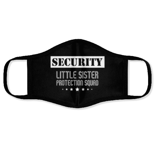 Security Little Sister Protection Squad Big Brothe Face Masks