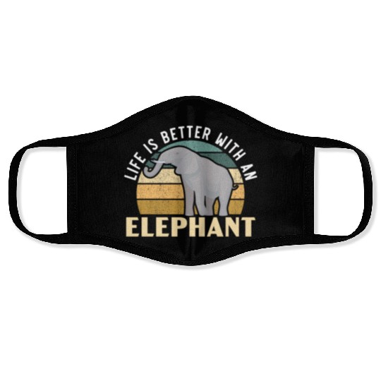 Elephant Lover Wildlife Animal Zoo Zookeeper Face Masks