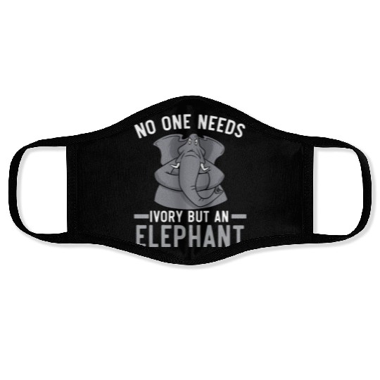 Elephant Lover Wildlife Animal Zoo Zookeeper Face Masks