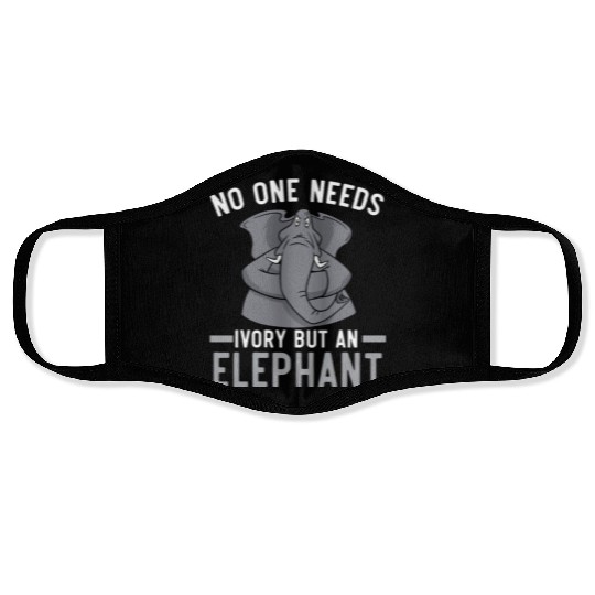 Elephant Lover Wildlife Animal Zoo Zookeeper Face Masks