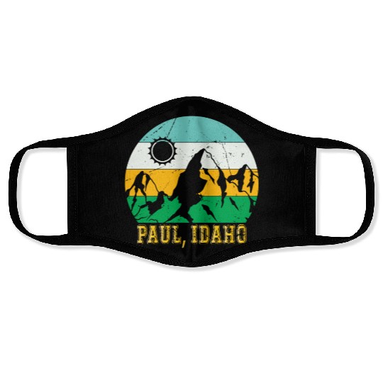 Idaho Mountain Hiking Souvenir Paul Mountain Trip Face Masks