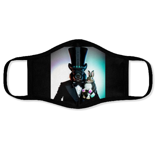 Wonder the Wandering Rabbit Face Masks