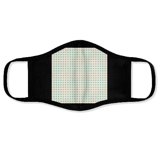Teal Squares Pattern Face Masks