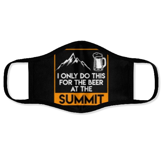 Summit Beer fan Wanderlust Mountain lover Hiker Face Masks