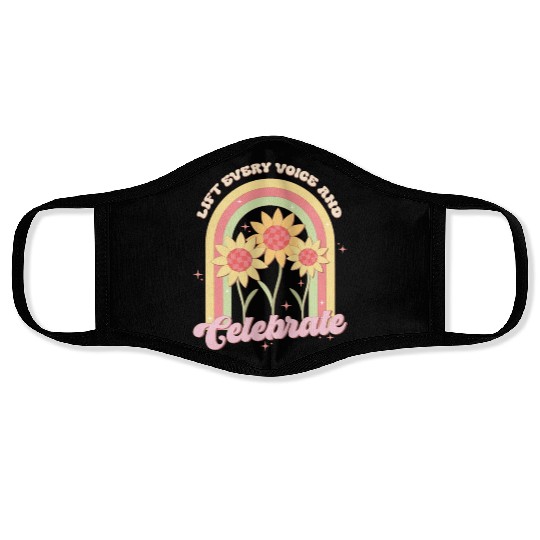 Lift Every Voice And Celebrate, Independence Day Face Masks