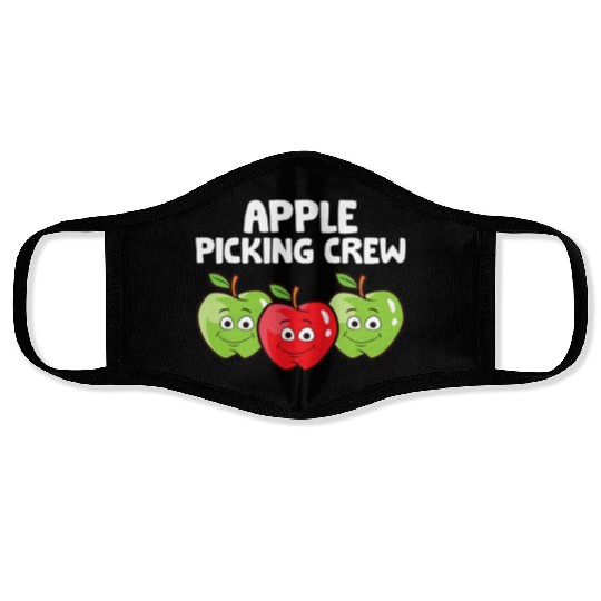 Apple Farmer Apple Lover Fruit Funny Apple Picking Face Masks