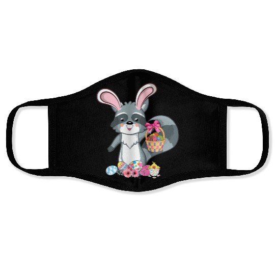 Raccoon Bunny Ears Easter Eggs For Face Masks