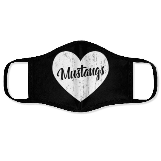 Mustangs School Sports Fan Team Spirit Mascot He Face Masks