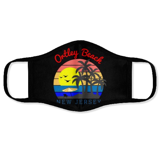 Ortley Beach New Jersey Beach Sunset Face Masks