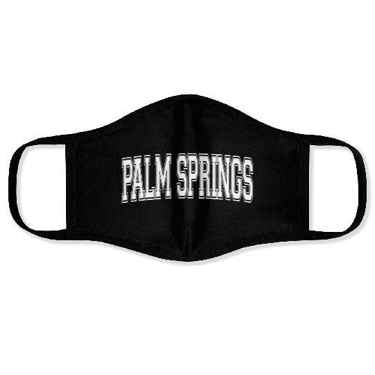 Palm Springs Ca California Usa Sports Varsity Styl Face Masks