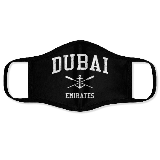 Dubai Crossed Oars Boat Anchor Sports Face Masks