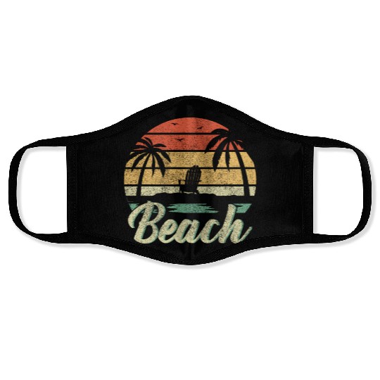 Palm Trees Beach Face Masks