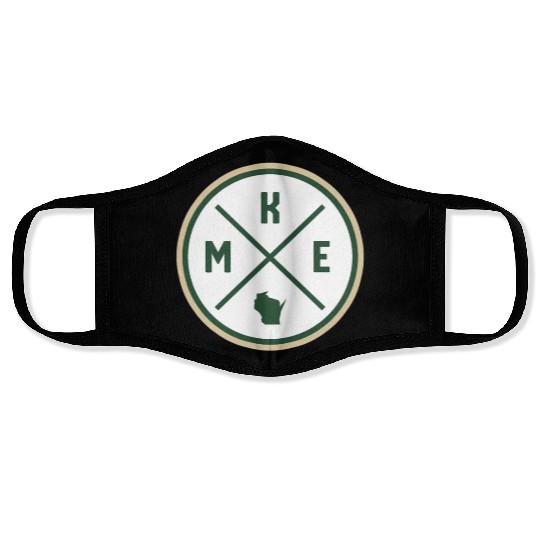 Milwaukee Circle Patch Green Face Masks