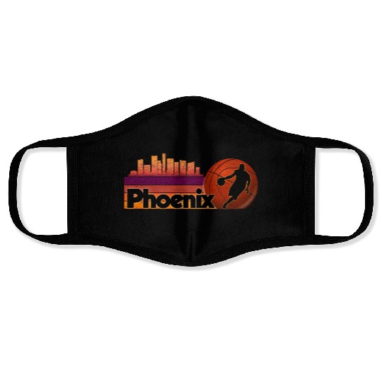 Phoenix Az Cityscape Basketball Fans Face Masks