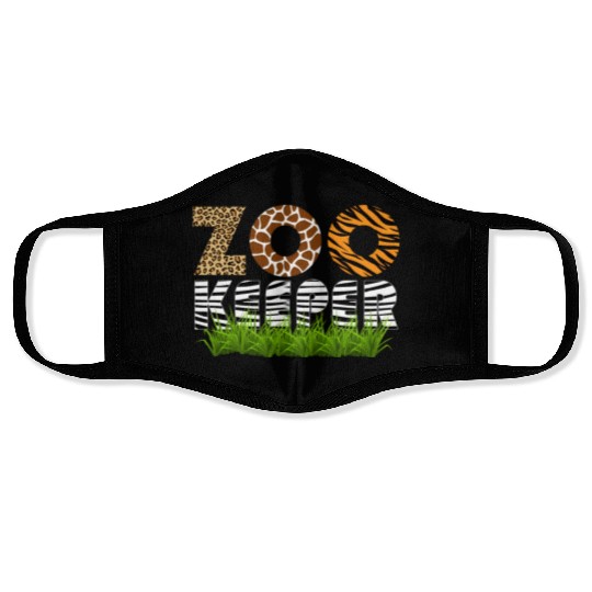 Zookeeper African Animals Zebra Wild Savanna Face Masks