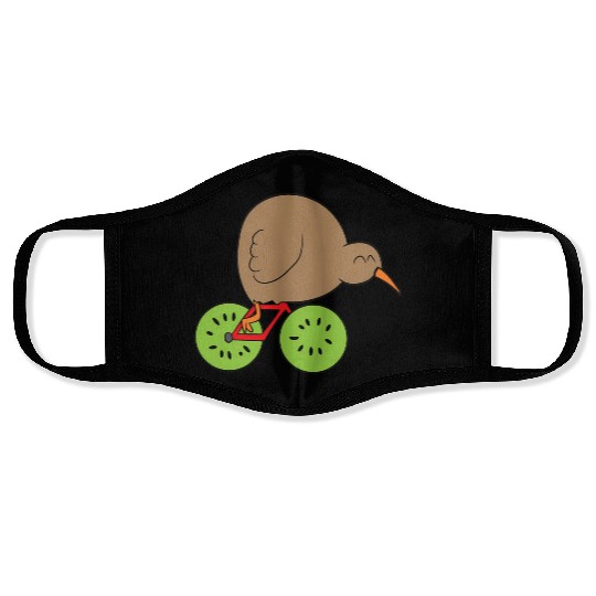 Kiwi Bird New Zealand Kiwi Bird And Kiwi Fruit Kiw Face Masks