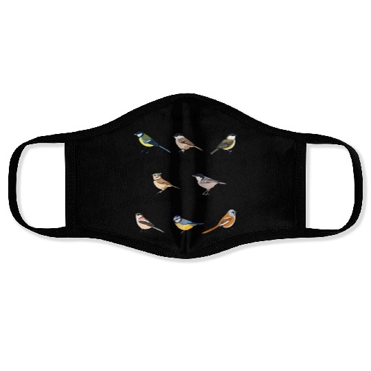 I Love Tits Birdwatching Bird Lover Face Masks