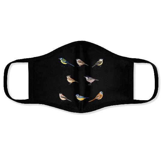 I Love Tits Birdwatching Bird Lover Face Masks