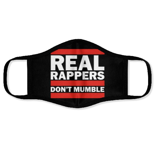 Real Rappers Dont Mumble Old School Hip Hop Rap Face Masks