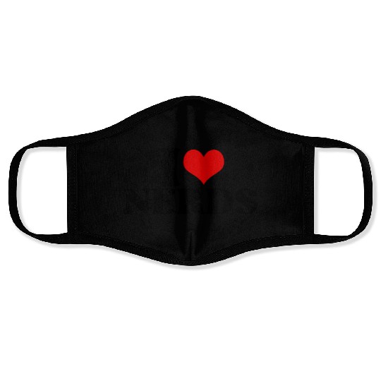 i love nerds Face Masks