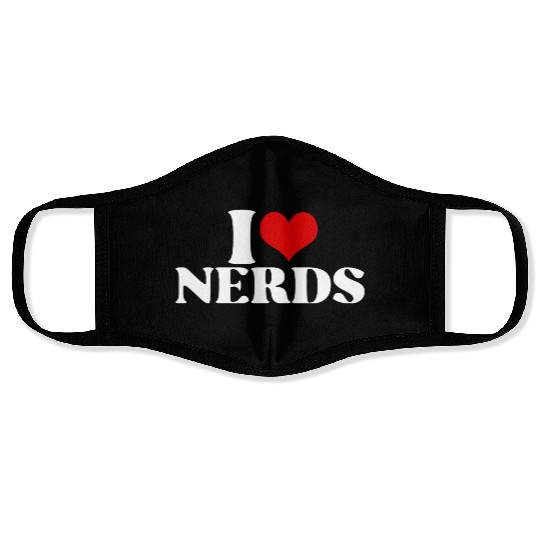 i love nerds Face Masks