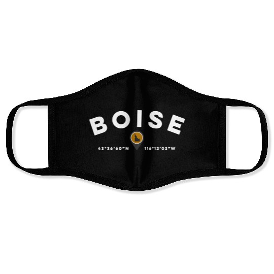 Boise Idaho Id Map Face Masks