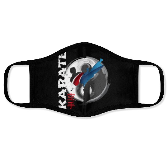Martial Side Kick Ying Yang Karate Face Masks
