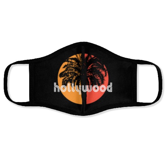 Hollywood California Artistic Vacation Souvenir Face Masks