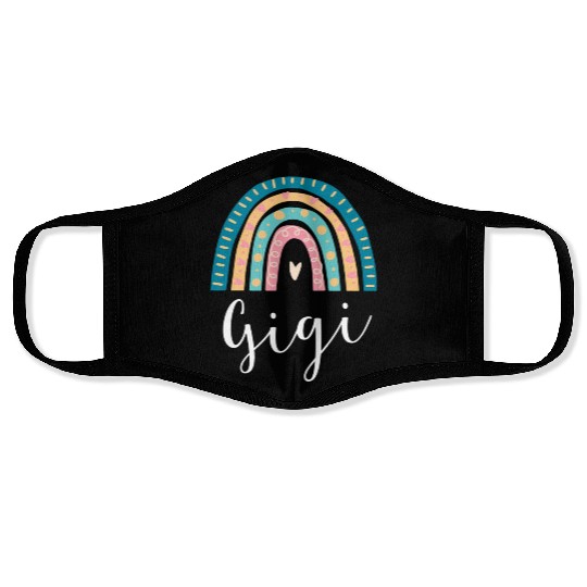 Gigi Rainbow For Grandma Family Face Masks