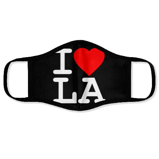 I Love La Los Angeles Face Masks