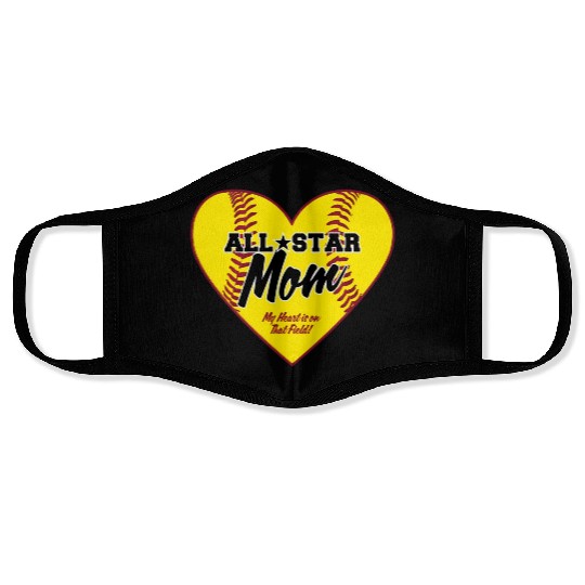 All-Star Softball Mom Face Masks