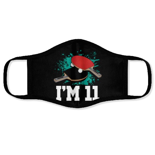 I'm 11 Table Tennis Player Sports Kid 11th Face Masks
