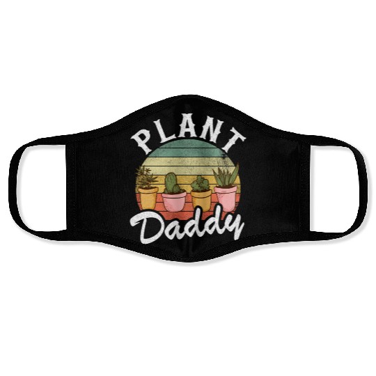 Landscaper Gardener Dad Plants Expert Plant Daddy Face Masks