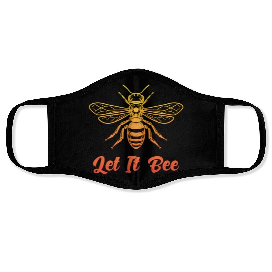 Beekepeer Let It Bee Beekepping Bumblebee Nature Face Masks