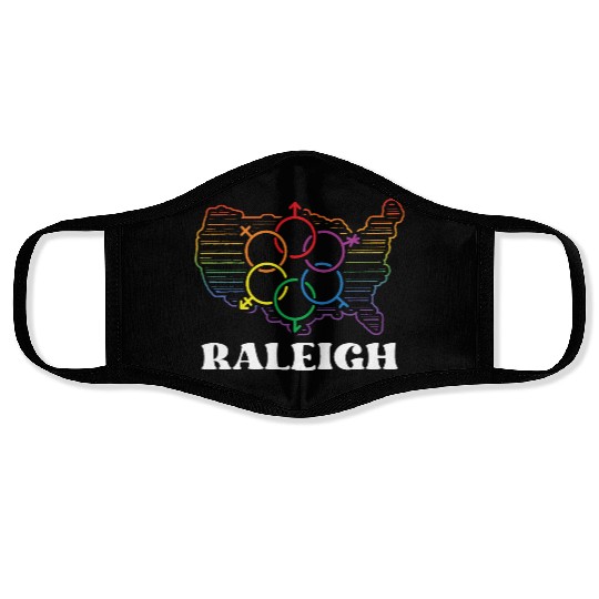 Raleigh Pride Month Pride Flag LGBT Community LGBT Face Masks