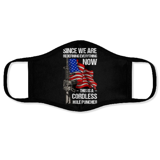 Gun Cordless Hole Puncher American Flag Face Masks