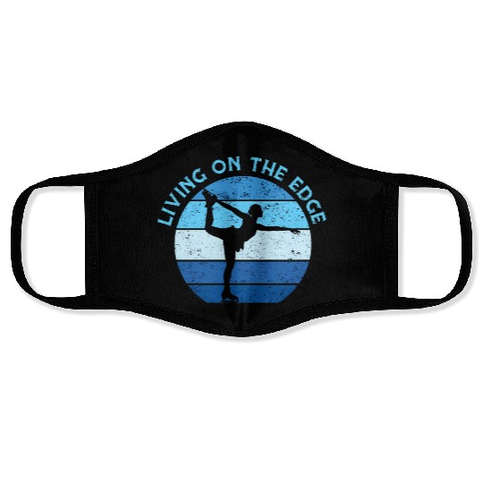 Living On The Edge Figure Skating Face Masks