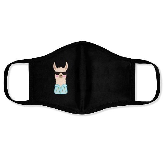 mama llama Face Masks